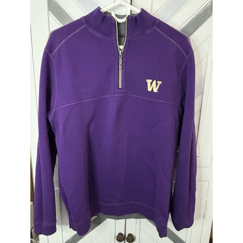 Tommy Bahama Men's University of Washington Collegiate Reversible Pullover - Picture 4 of 13